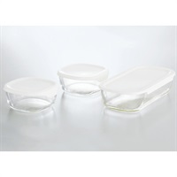 耐熱ガラス製保存容器Sサイズ3点セット