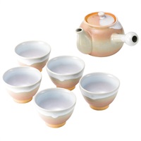 萩焼　姫萩 茶器揃(茶コシ付)