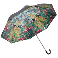 晴雨兼用名画折りたたみ傘 クリムト フラワーガーデン