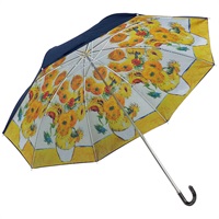 晴雨兼用名画折りたたみ傘 ゴッホ ひまわり